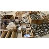 Image 3 : LARGE GROUP OF ASSORTED HARDWARE & GREY PLASTIC FOLDING TABLE