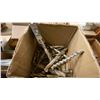 Image 9 : LARGE GROUP OF ASSORTED HARDWARE & GREY PLASTIC FOLDING TABLE