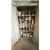 Image 1 : METAL 2 DOOR CONSUMABLES CABINET WITH ASSORTED PAINT CONTENTS