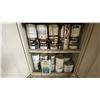 Image 3 : METAL 2 DOOR CONSUMABLES CABINET WITH ASSORTED PAINT CONTENTS