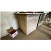 Image 2 : 2 WOODEN MOBILE SHOP TABLES *CONTENTS NOT INCLUDED*