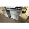 Image 4 : 2 WOODEN MOBILE SHOP TABLES *CONTENTS NOT INCLUDED*