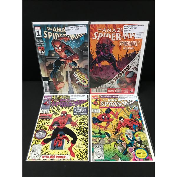 LOT OF 4 AMAZING SPIDERMAN COMICS - MARVEL COMICS