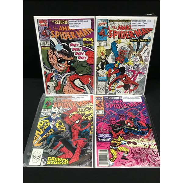 LOT OF 4 AMAZING SPIDERMAN COMICS - MARVEL COMICS