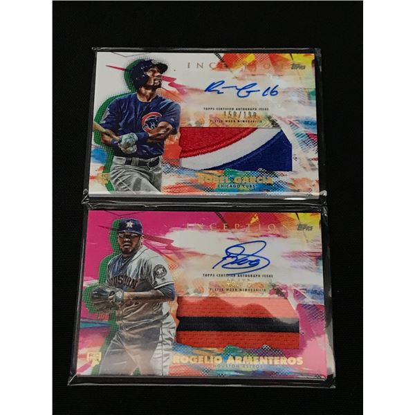 LOT OF 2 2019 PANINI INCEPTION ROOKIE PATCH AUTO TRADING CARDS