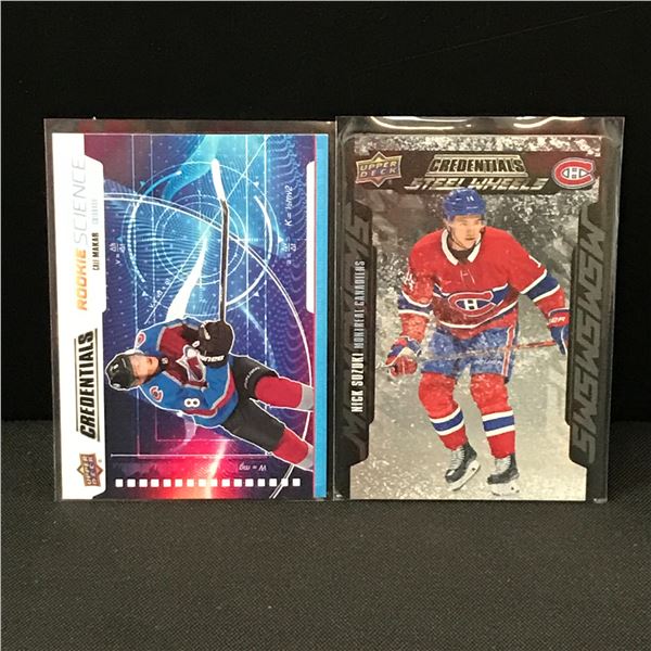 2019 UPPER DECK CREDENTIALS NICK SUZUKE AND CALE MAKAR ROOKIE CARD LOT