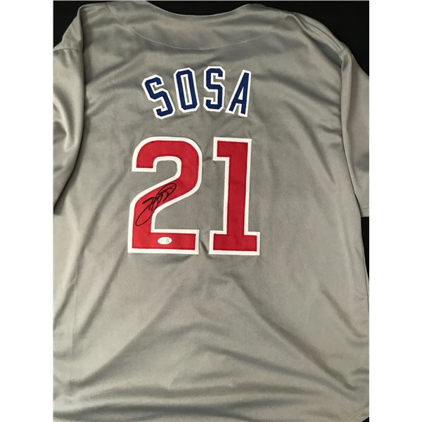 SAMMY SOSA SIGNED CHICAGO CUBS JERSEY - JSA COA