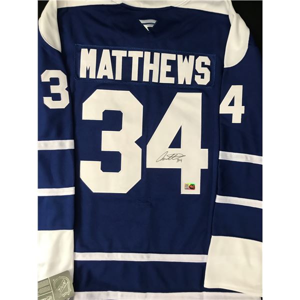 AUSTON MATTHEWS SIGNED TORONTO MAPLE LEAFS CUSTOM JERSEY - ELITE COA