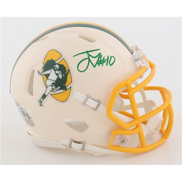 JORDAN LOVE SIGNED GREEN BAY PACKER MINI HELMET - BECKETT COA