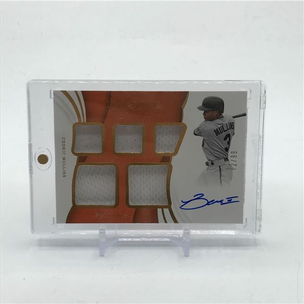 2019 PANINI IMMACULATE COLLECTION BASEBALL CEDRIC MULLINS SIGNED PATCH TRADING CARD 72/99