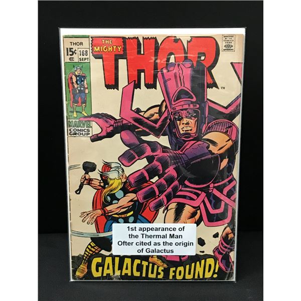 THE MIGHTY THOR #168 1ST APP OF THE THERMAL MAN - MARVEL COMICS