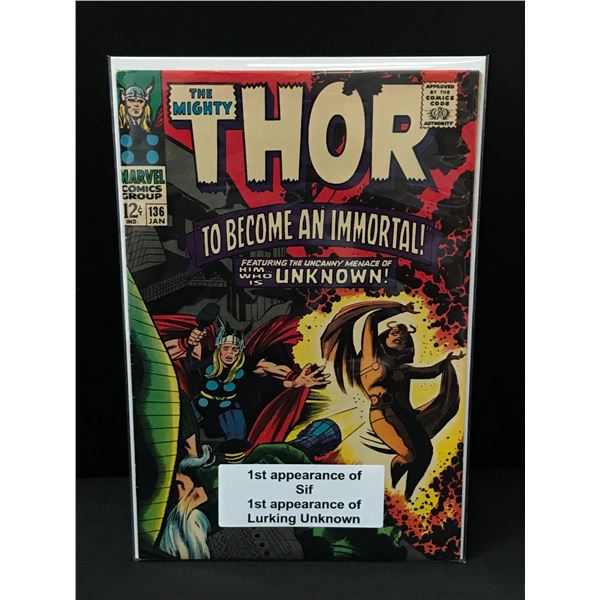 THE MIGHTY THOR #136 1ST APP SIF - MARVEL COMICS
