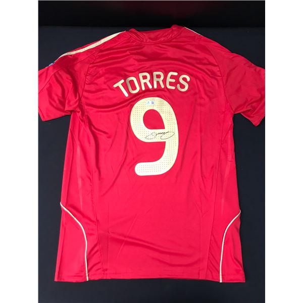 FERNANDO TORRES SIGNED SPAIN FC SOCCER JERSEY - BECKETT COA