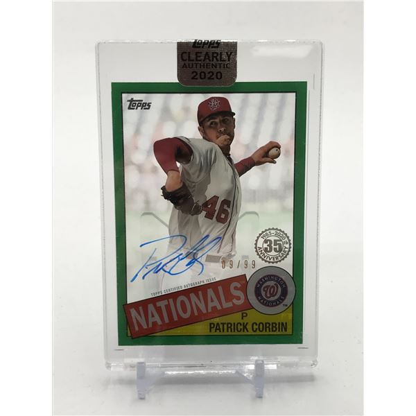 TOPPS CERTIFIED AUTOGRAPH ISSUE PATRICK CORBIN SIGNED TRADING CARD 09/99
