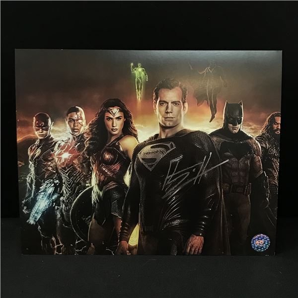 HENRY CAVILL SIGNED JUSTICE LEAGUE 8X10 - KB COA