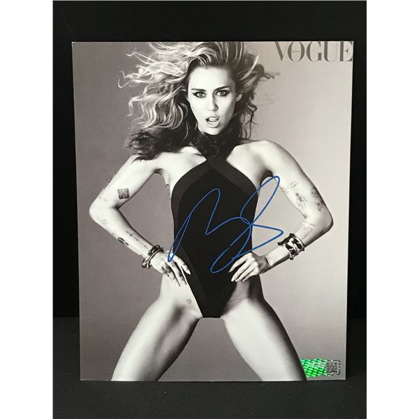 MILEY CYRUS SIGNED 8X10 - ACE COA