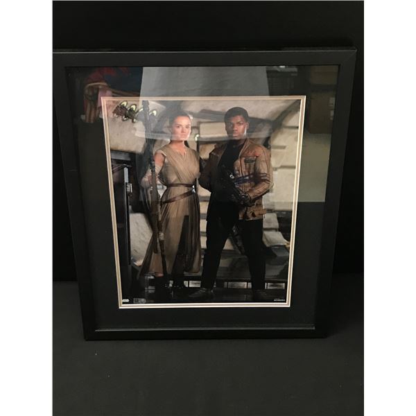 JOHN BOYEGA SIGNED AND FRAMED STAR WARS 16 X 20 - TOPPS STAR WARS COA