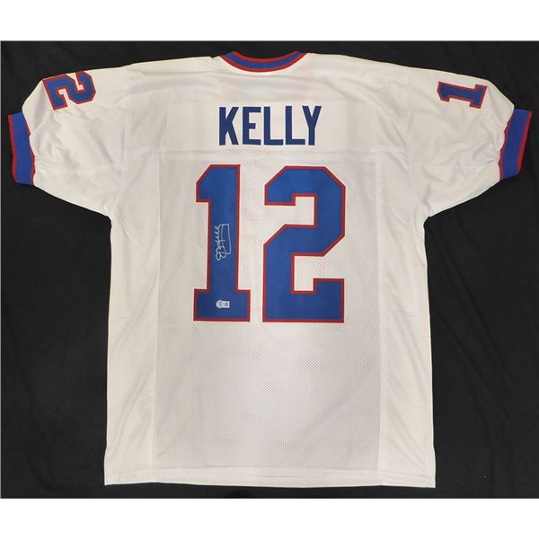 JIM KELLY SIGNED FOOTBALL JERSEY - BECKETT COA