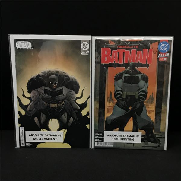 LOT OF 2 ABSOLUTE BATMAN COMICS #1 - #2 - DC COMICS