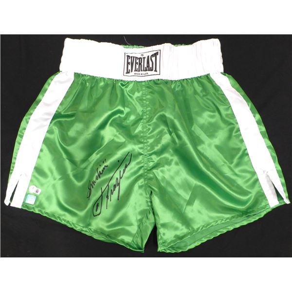 JOE FRASER SIGNED EVERLAST BOXING TRUNKS (BECKETT COA)