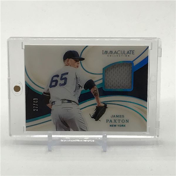 2020 PANINI IMMACULATE COLLECTION BASEBALL JAMES PAXTON PATCH TRADING CARD