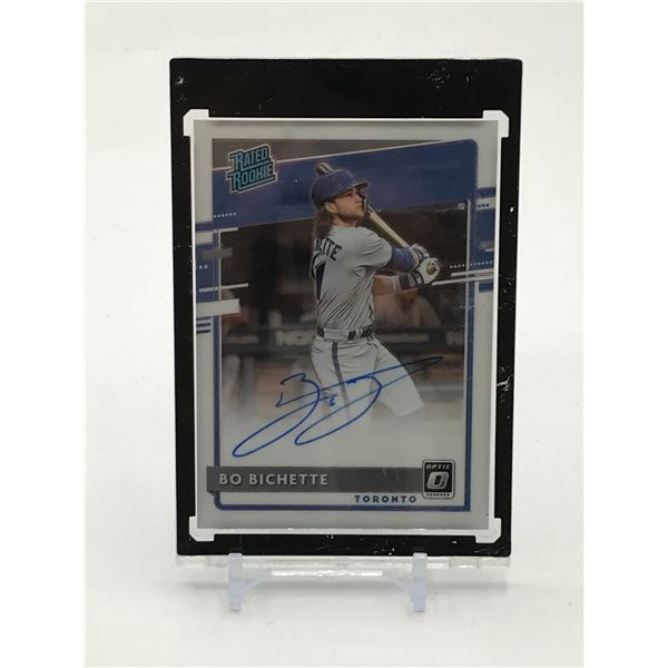 2020 PANINI DONRUS OPTIC BASEBALL BO BICHETTE SIGNED RATED ROOKIE TRADING CARD