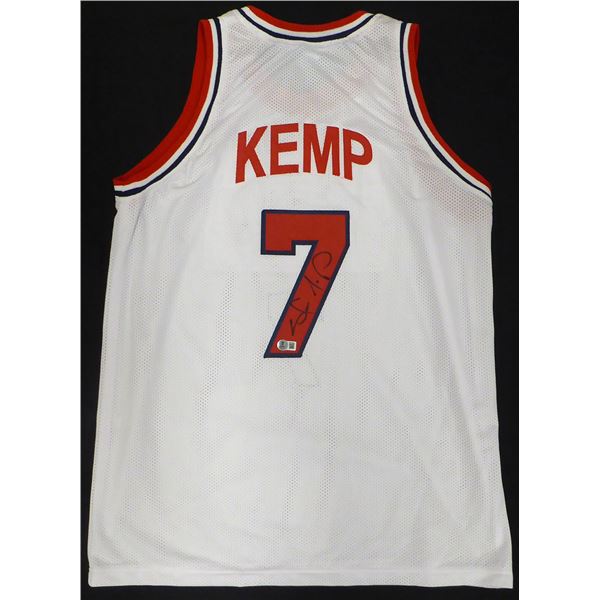 SHAWN KEMP SIGNED TEAM USA BASKETBALL JERSEY - BECKETT COA