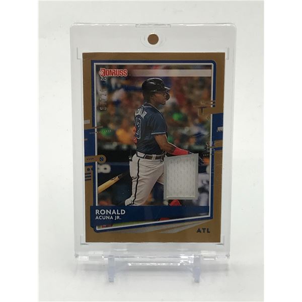 2020 PANINI DONRUSS BASEBALL RONALD ACUNA JR PATCH TRADING CARD 7/25