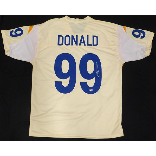 AARON DONALD SIGNED FOOTBALL JERSEY - BECKETT COA
