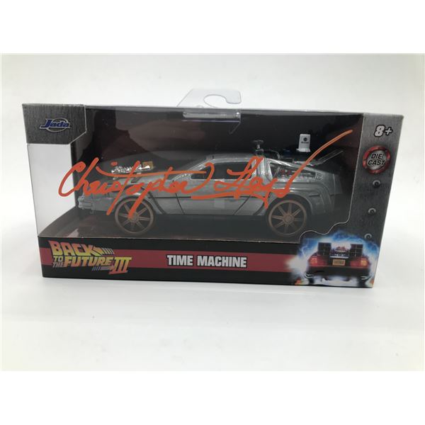 CHRISTOPHER LLOYD SIGNED TIME MACHINE DELOREAN - WWOC COA