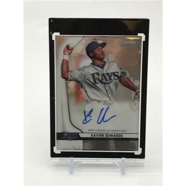 XAVIER EDWARDS SIGNED TOPPS TRADING CARD
