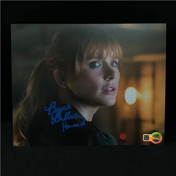 BRYCE DALLAS HOWARD SIGNED JURASSIC PARK 8X10 - WWOC COA