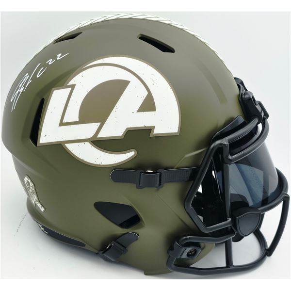 BLAKE CORUM SIGNED LA RAMS FULL SIZE HELMET (FANATICS COA)