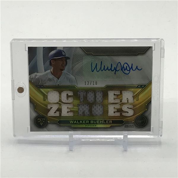 WALKER BUEHLER SIGNED OCTOBER ZEROES PATCH TRADING CARD 12/18