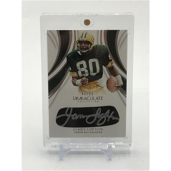 2019 PANINI IMMACULATE COLLECTION FOOTBALL JAMES LOFTON TRADING CARD 45/99