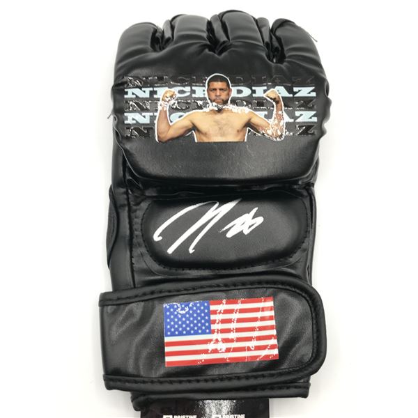 NICK DIAZ SIGNED UFC FIGHT GLOVE - BECKETT COA