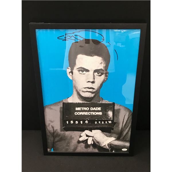 STEVE-O SIGNED AND FRAMED 20 X 28 MUGSHOT - JSA COA