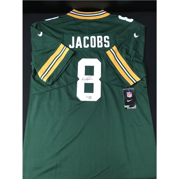 JOSH JACOBS SIGNED GREEN BAY PACKERS CUSTOM FOOTBALL JERSEY - ELITE COA