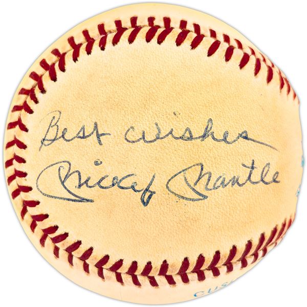 MICKEY MANTLE SIGNED AND INSCRIBED BASEBALL - PSA LOA