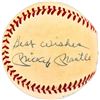 Image 1 : MICKEY MANTLE SIGNED AND INSCRIBED BASEBALL - PSA LOA