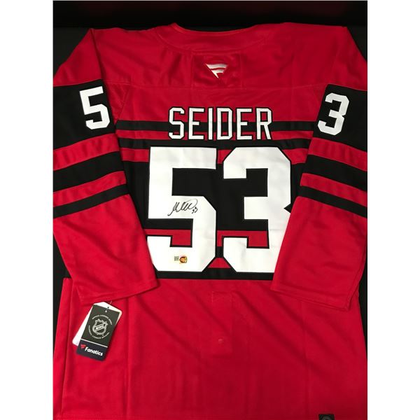 MORITZ SEIDER SIGNED DETROIT RED WINGS CUSTOM JERSEY - ELITE COA
