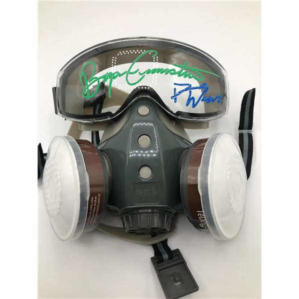 BRYAN CRANSTON AND DEAN NORRIS DUAL SIGNED GASMASK - WWOC AND KB COA