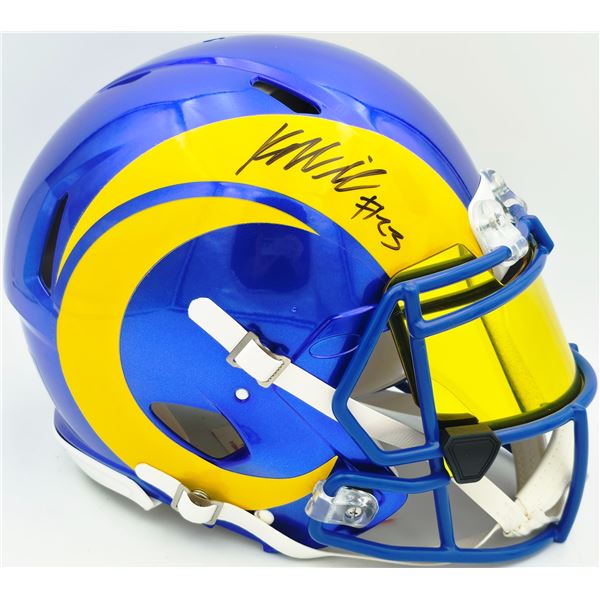 KUREN WILLIAMS SIGNED LA RAMS FULL SIZE HELMET (BECKETT COA)