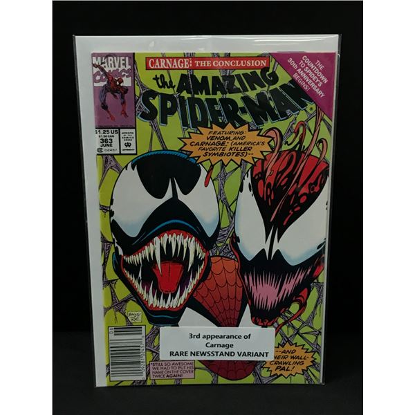 THE AMAZING SPIDERMAN #363 3RD APP OF CARNAGE - MARVEL COMICS