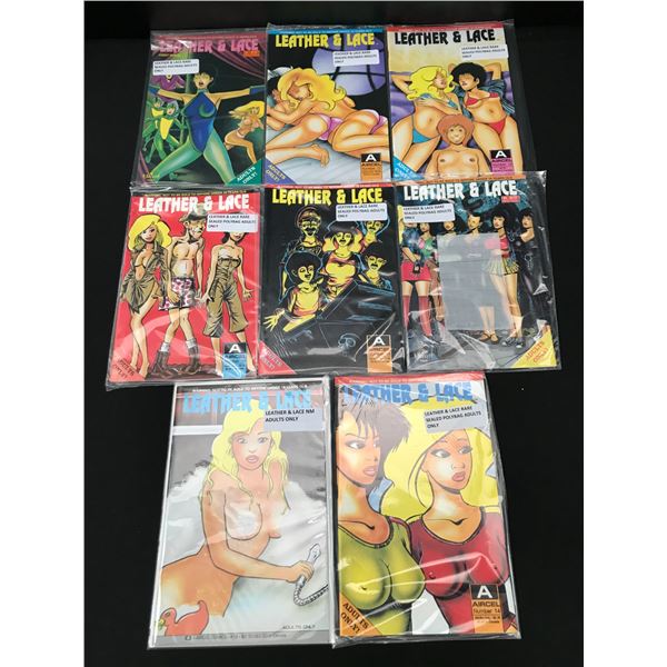 LOT OF 8 LEATHER AND LACE COMICS