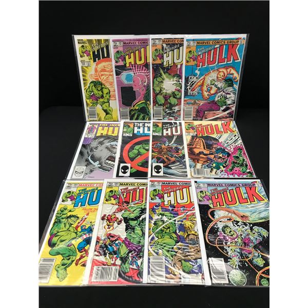 LOT OF 12 INCREDIBLE HULK COMICS - MARVEL COMICS