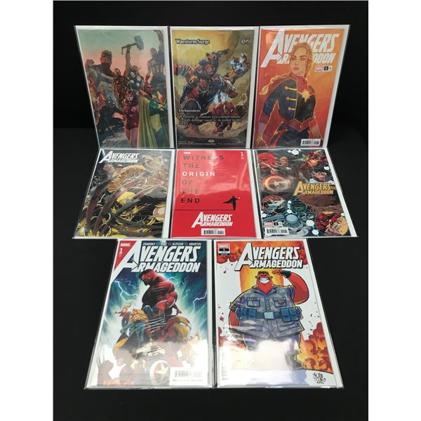 LOT OF 8 AVENGERS ARMAGEDDON COMICS - MARVEL COMICS