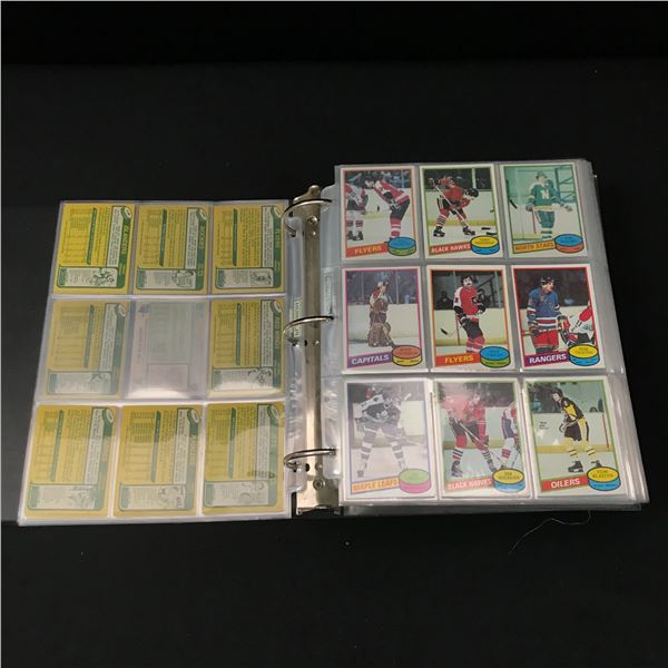 LARGE BINDER OF HOCKEY TRADING CARDS (MAINLY EARLY 80'S)
