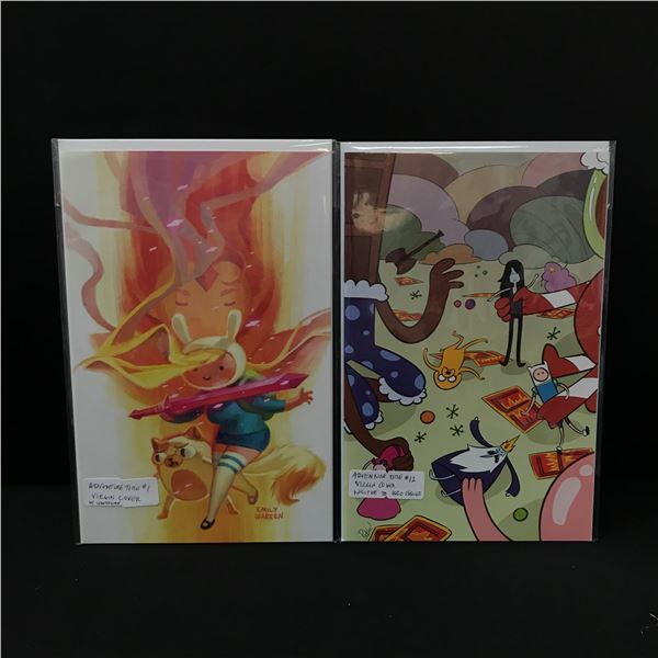 LOT OF 2 ADVENTURE TIME COMICS WITH VIRGIN COVERS