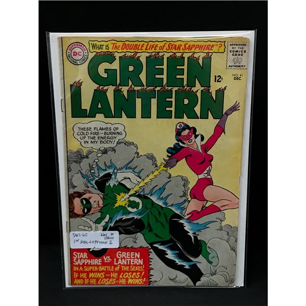 THE GREEN LANTERN #41 (1965) 1ST APP STAR SAPPHIRE II - DC COMICS
